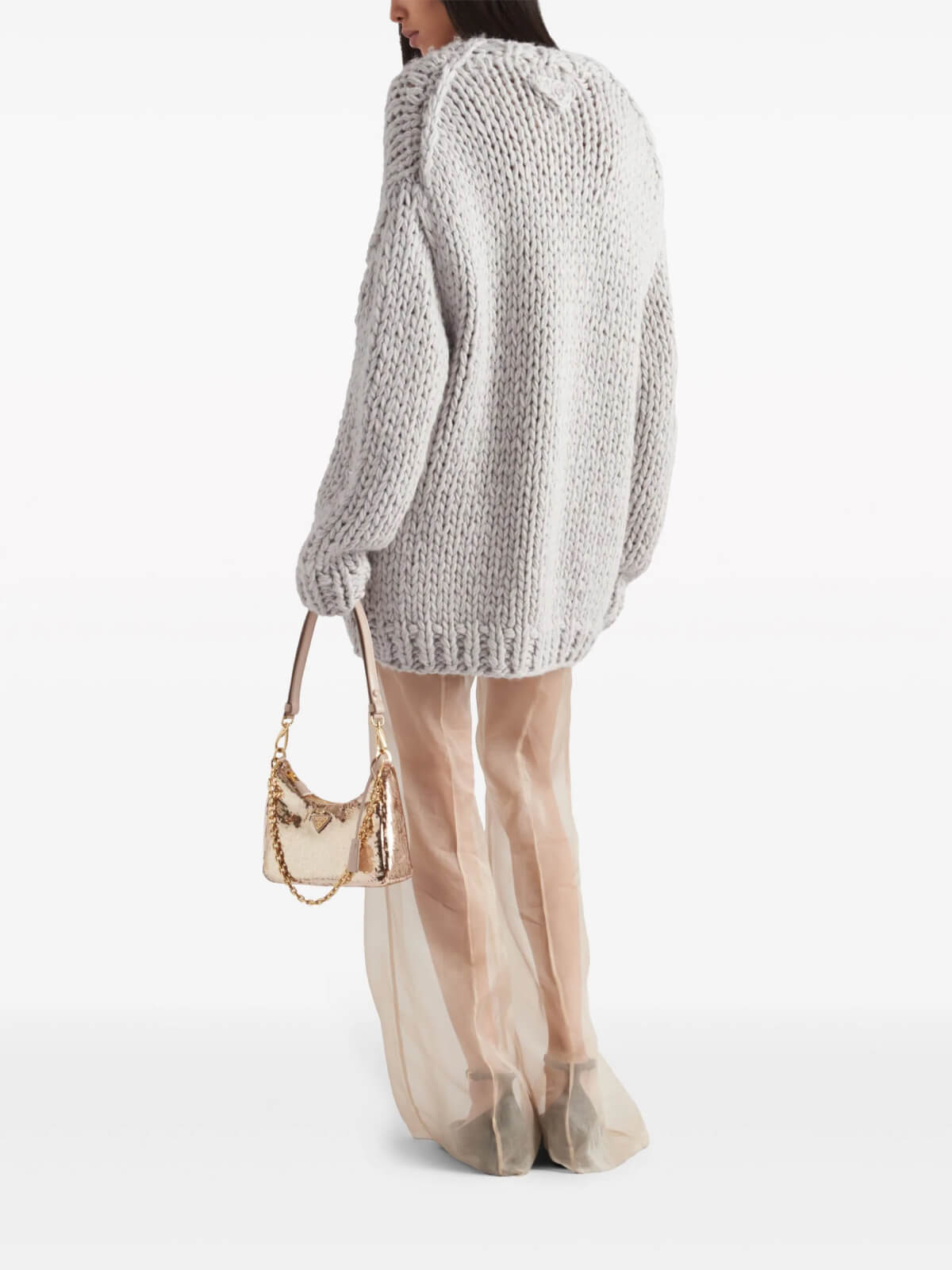 Knit Button-Up Cardigan - Görsel 3